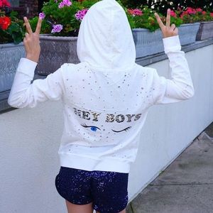 AGREE2DISAGREE • Hey Boys Distressed Hoodie